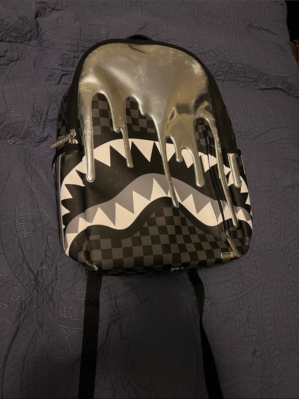 🔥Sprayground platinum drips Designer backpack Rare - Picture 7 of 11